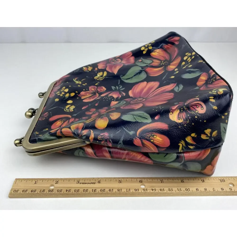 Patricia Nash Leather Tropical Escape Novella Purse Frame Handle NO CHAIN STRAP - Picture 15 of 15